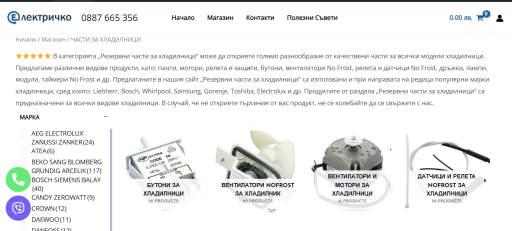 ЕЛЕКТРИЧКО ЧАСТИ ЗА ЕЛЕКТРОУРЕДИ