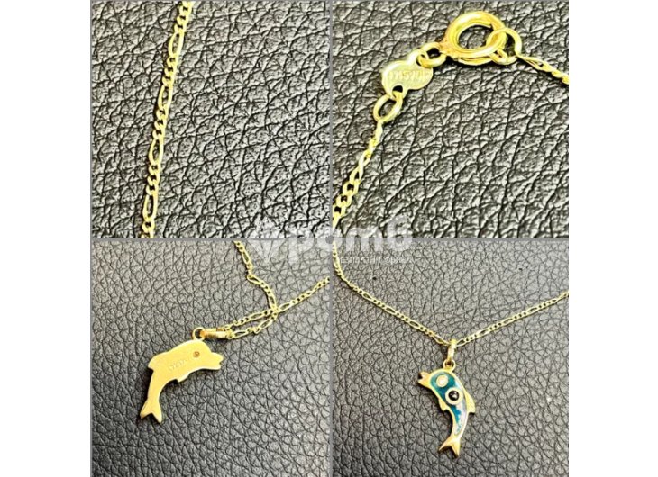 Златни обеци синджир ланче lanec obeci 585 gold zlatni-10