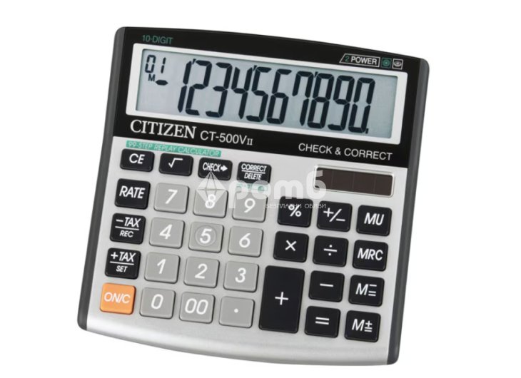 Калкулатор CITIZEN CT 500V Настолен Сив 10 разряда-1