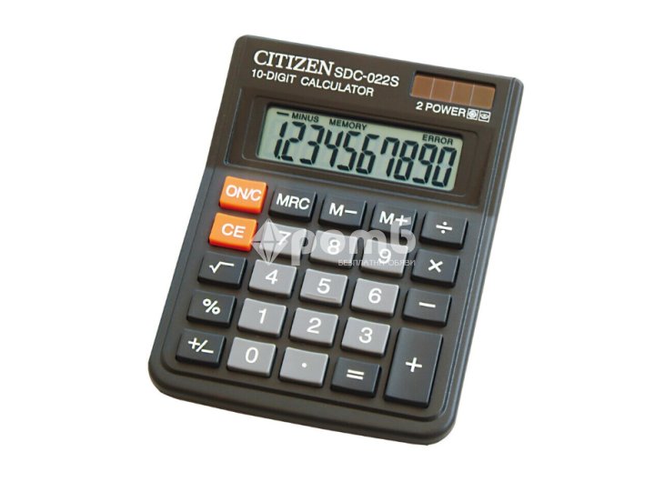 Калкулатор CITIZEN SDC 022SR Настолен Черен 8 разряда-1