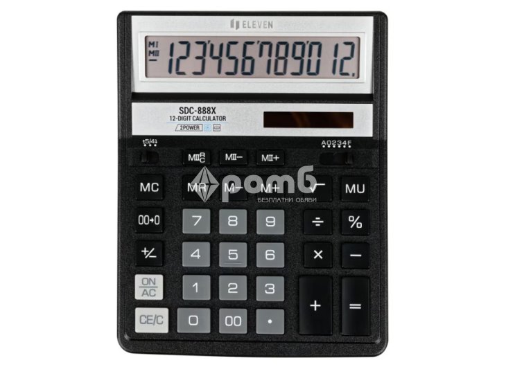 Калкулатор Eleven SDC888XBK 12 digits-1