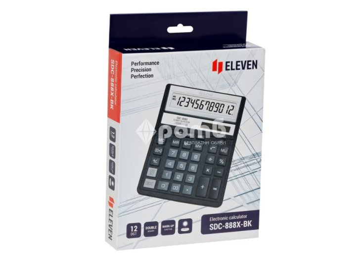 Калкулатор Eleven SDC888XBK 12 digits-6