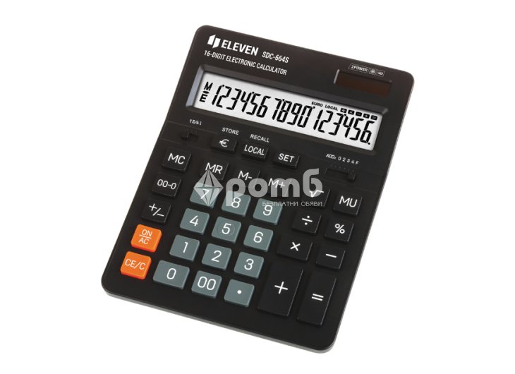 Калкулатор ELEVEN SDC 664S Настолен 12 разряда Черен-1