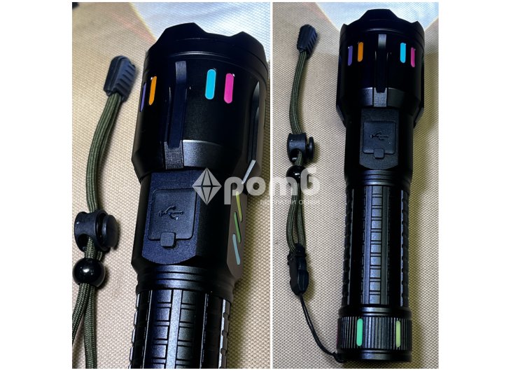 Най мощния Led тактически алуминиев фенер Liion power bank tactical -3