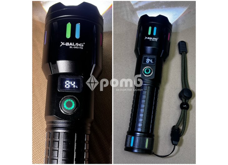 Най мощния Led тактически алуминиев фенер Liion power bank tactical -1