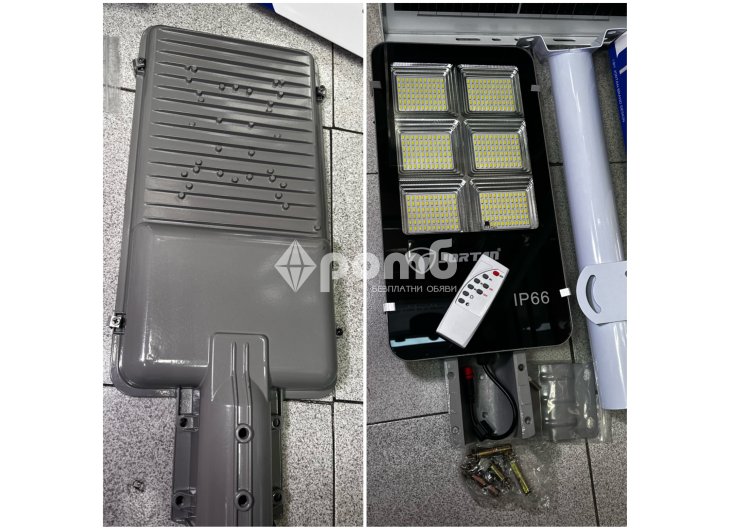 LED Соларна улична лампа JORTAN 2400 W най мощната панел стойка дистанционно-5