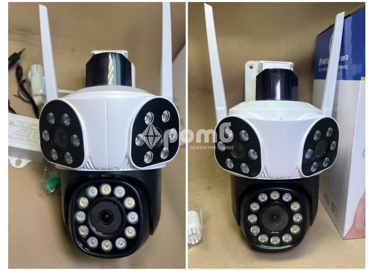 Тройна камера wifi 12 mpx последен модел 2025 сирена camera kamera-1