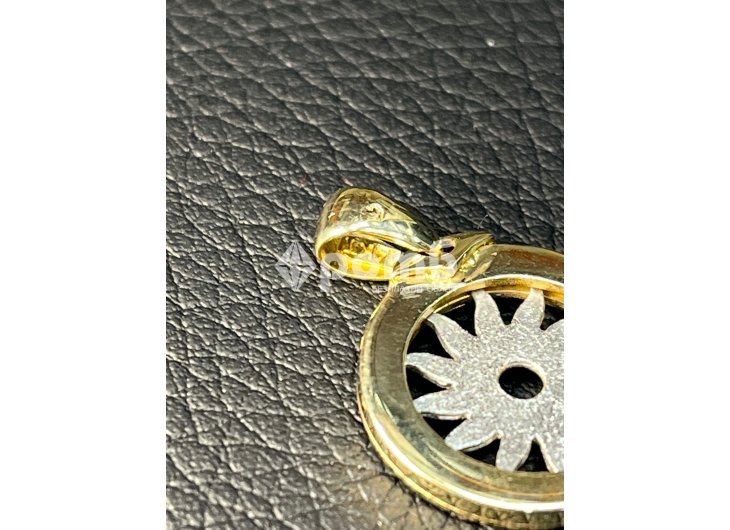 Златен медальон BVLGARI Bulgari zlaten 14 K 585 gold Булгари-4
