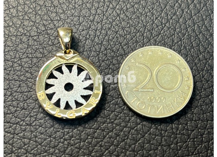 Златен медальон BVLGARI Bulgari zlaten 14 K 585 gold Булгари-7