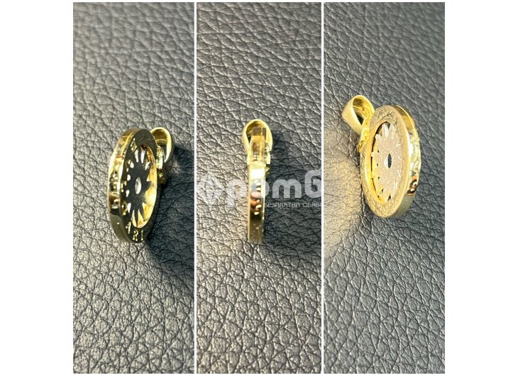 Златен медальон BVLGARI Bulgari zlaten 14 K 585 gold Булгари-8