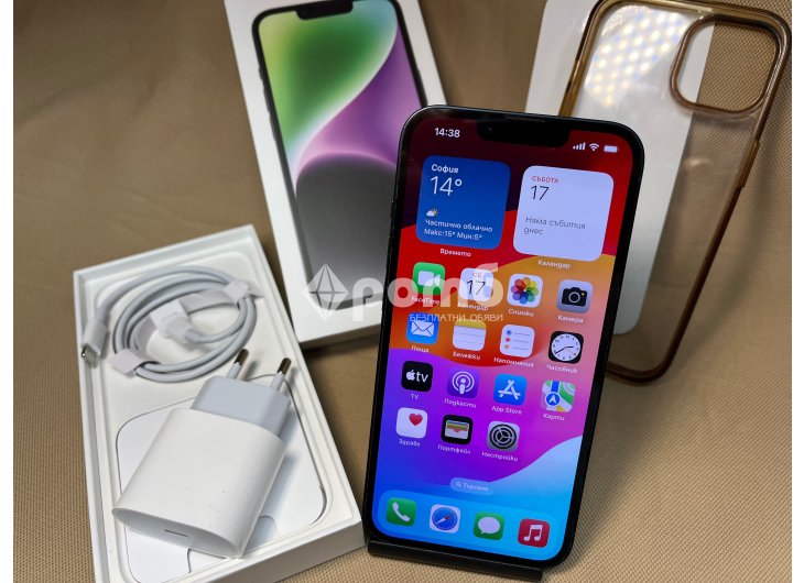 Apple iphone 14 256 gb ПЕРФЕКТЕН A2882 перфектен Епъл айфон MPVX3RX-2