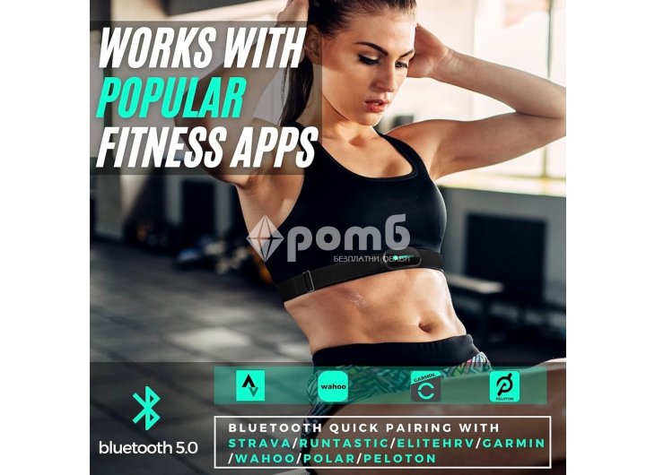 Нагръдник пулсомер колан Heart rate monitor PowrLabs-3