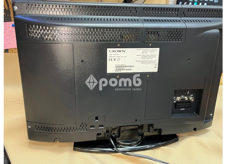 Телвизор CROWN TFT LCD 22 инча в отлично състояние цифров тунер USB TV Televizor-9