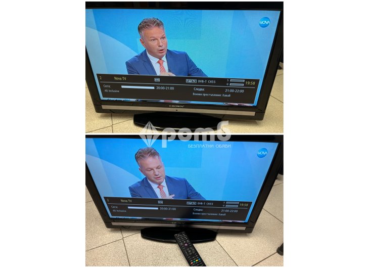 Телвизор CROWN TFT LCD 22 инча в отлично състояние цифров тунер USB TV Televizor-2