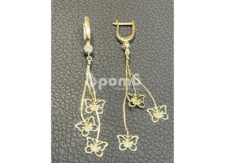 Златни обеци ЧИСТО НОВИ 14 карата 585 zlatni obeci zlaten gold-1