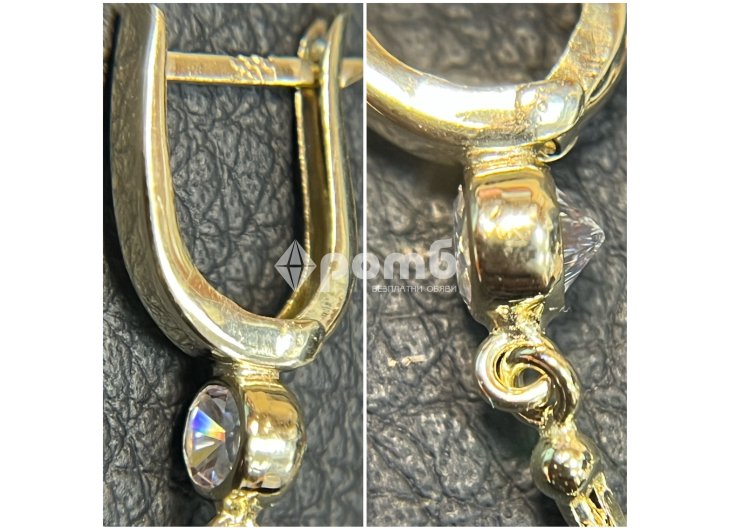 Златни обеци ЧИСТО НОВИ 14 карата 585 zlatni obeci zlaten gold-7