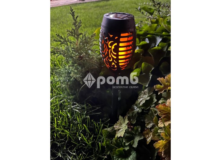 Соларна LED лампа факла градинска с ефект на пламък Solar Light fire 9