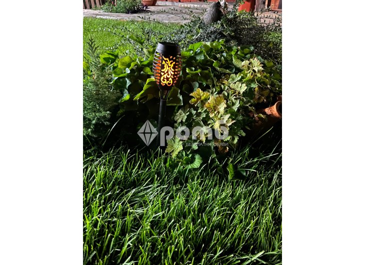 Соларна LED лампа факла градинска с ефект на пламък Solar Light fire 4