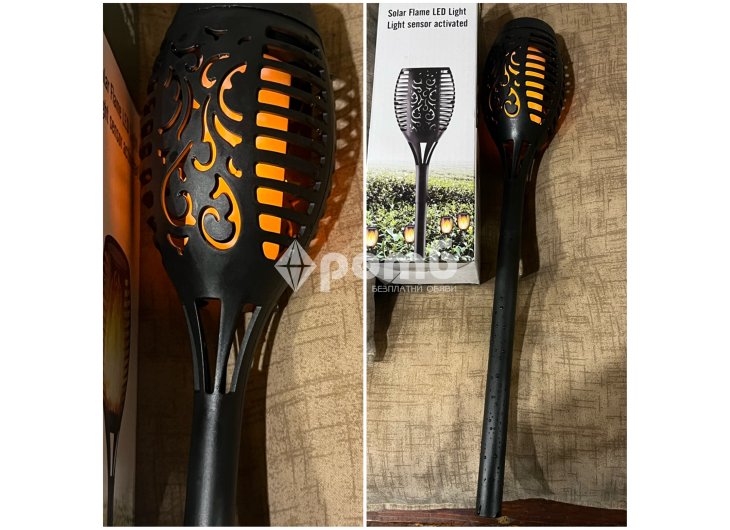 Соларна LED лампа факла градинска с ефект на пламък Solar Light fire 6
