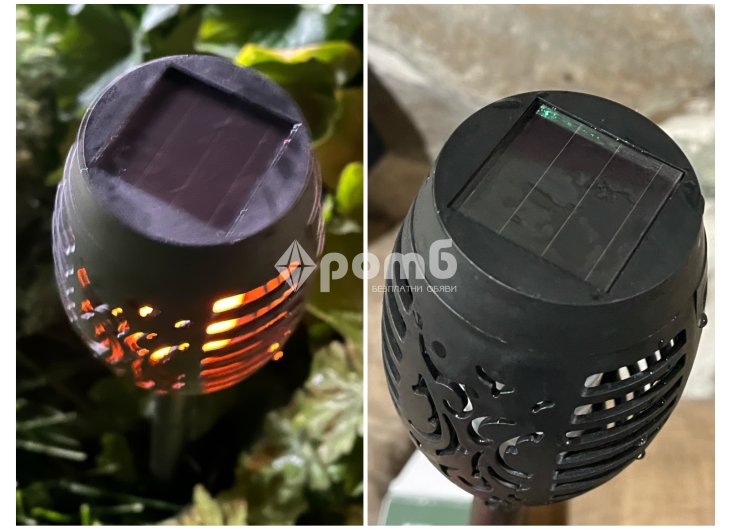 Соларна LED лампа факла градинска с ефект на пламък Solar Light fire 2