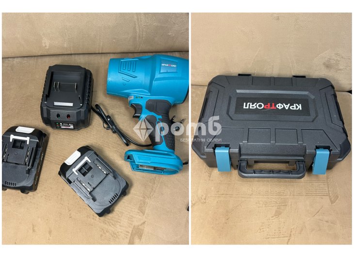 Духалка турбо акумулатрна пистолет въздушен метла 2 батерии duhalka-9