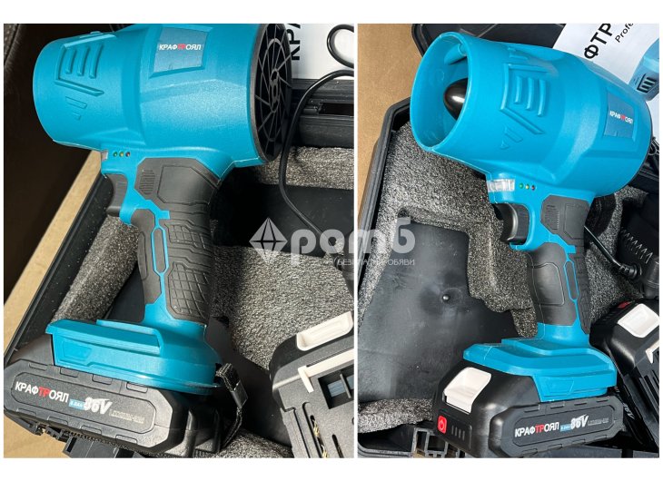 Духалка турбо акумулатрна пистолет въздушен метла 2 батерии duhalka-10