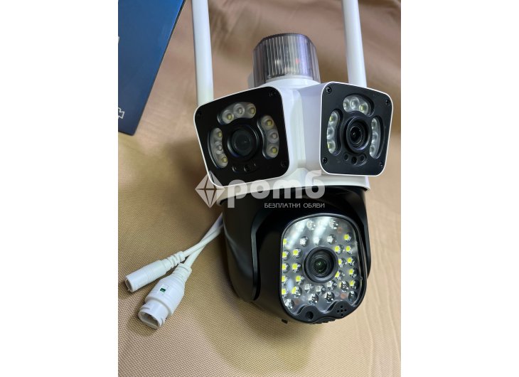 Тройна камера wifi LYLU 12 mpx последен модел 2025 сирена camera kamera -4