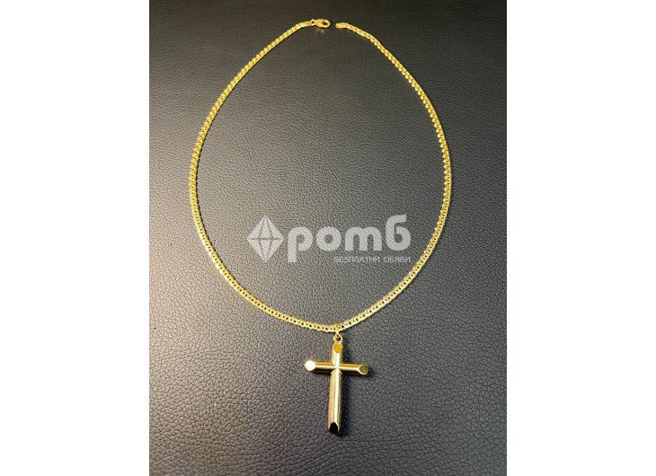 Златен Ланец кръст синджир krast ланче 14 к 585 gold zlato lanec lance-1