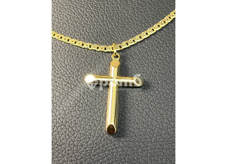 Златен Ланец кръст синджир krast ланче 14 к 585 gold zlato lanec lance-2
