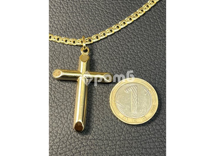Златен Ланец кръст синджир krast ланче 14 к 585 gold zlato lanec lance-4