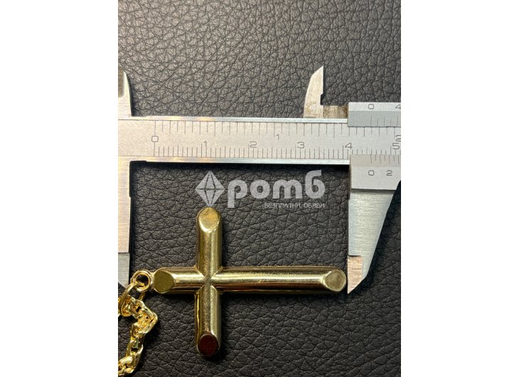 Златен Ланец кръст синджир krast ланче 14 к 585 gold zlato lanec lance-7