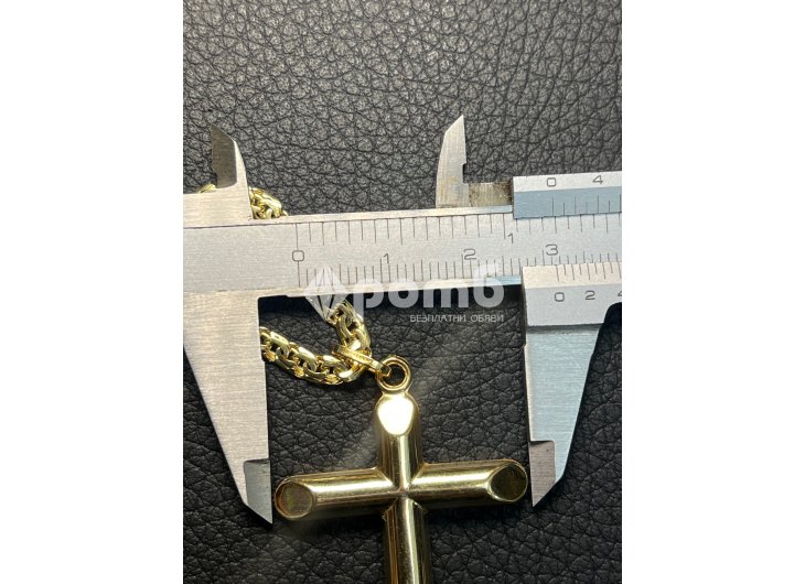 Златен Ланец кръст синджир krast ланче 14 к 585 gold zlato lanec lance-8