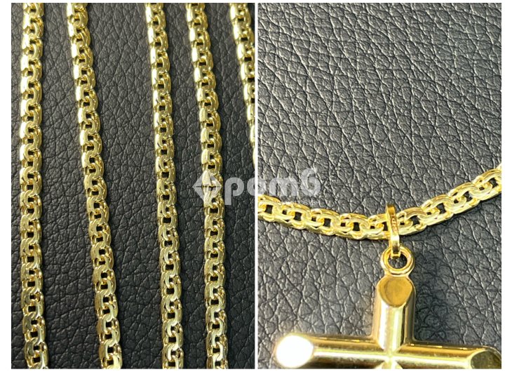 Златен Ланец кръст синджир krast ланче 14 к 585 gold zlato lanec lance-12