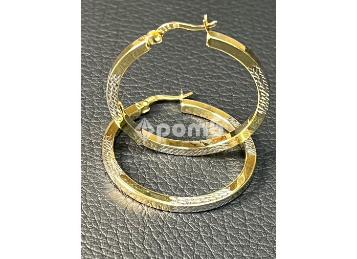 Златни обеци Халки ЧИСТО НОВИ 14 карата 585 zlatni obeci zlaten gold -1