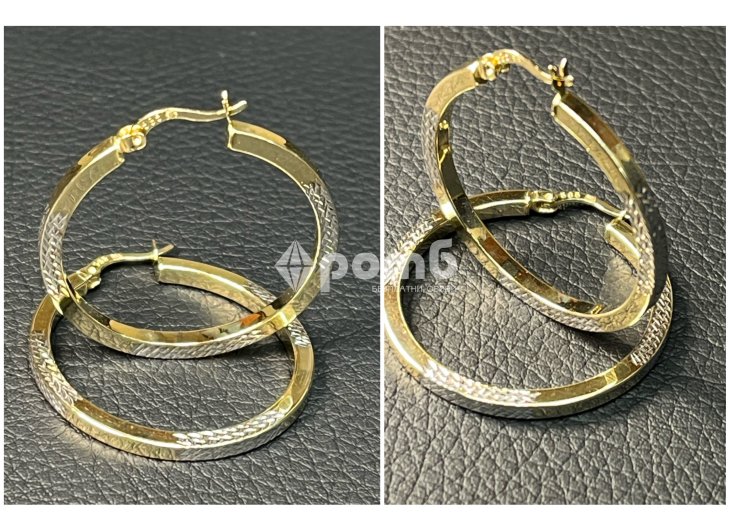 Златни обеци Халки ЧИСТО НОВИ 14 карата 585 zlatni obeci zlaten gold -6