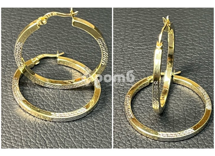 Златни обеци Халки ЧИСТО НОВИ 14 карата 585 zlatni obeci zlaten gold -9