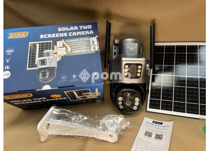 4G Соларна Двойна Камера LYLU 12 mpx 4G Сим карта безжична kamera sim-4