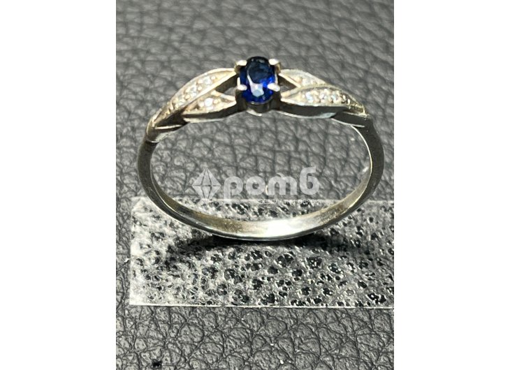 Сребърен пръстен естествен син САПФИР камък 925 silver -6