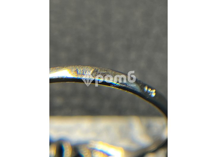 Сребърен пръстен естествен син САПФИР камък 925 silver -7