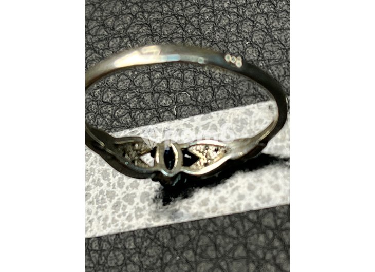 Сребърен пръстен естествен син САПФИР камък 925 silver -8