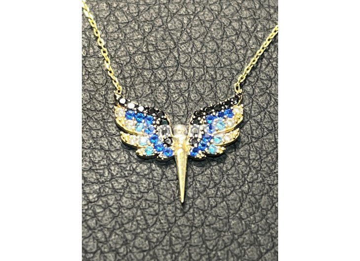 Златно колие феникс 14 карата 585 zlatni gold Fenix-1