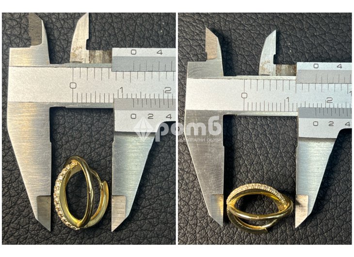 Златни обеци Халки циркон ЧИСТО НОВИ 14 карата 585 zlatni obeci zlaten gold-5