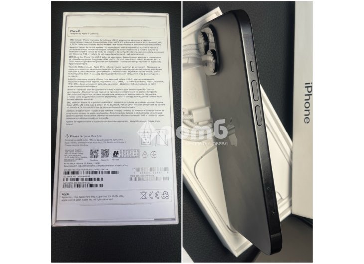 Apple iphone 15 BLACK нов гаранция айфон айфоун-7