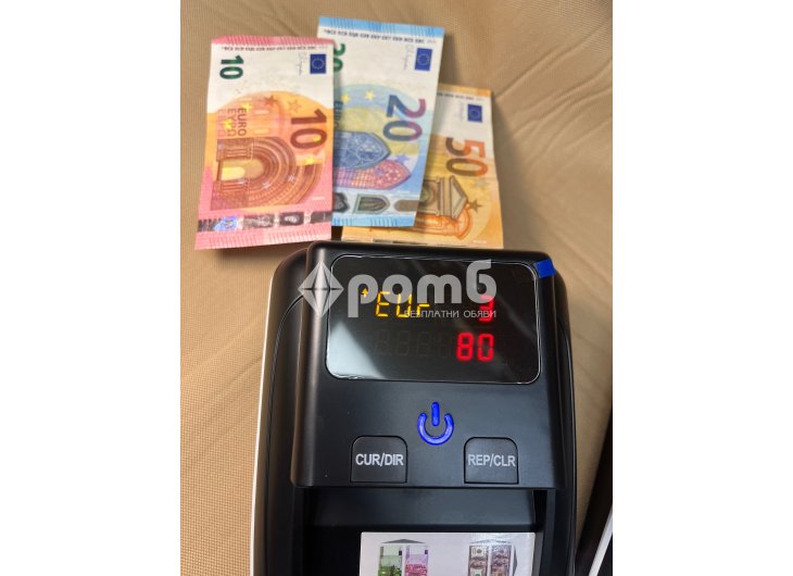 Детектор за фалшиви евро банкноти машина брояч euro usd-5