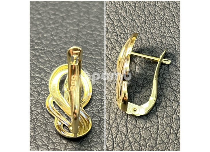 Златни обеци ЧИСТО НОВИ 14 карата 585 zlatni obeci zlaten gold ЦЕНАТА Е КРАЙНА И НЕ ПОДЛЕЖИ НА ОБСЪЖДАНЕ Заложна къща доверие ке 2