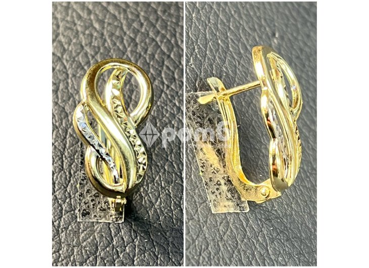 Златни обеци ЧИСТО НОВИ 14 карата 585 zlatni obeci zlaten gold ЦЕНАТА Е КРАЙНА И НЕ ПОДЛЕЖИ НА ОБСЪЖДАНЕ Заложна къща доверие ке 1