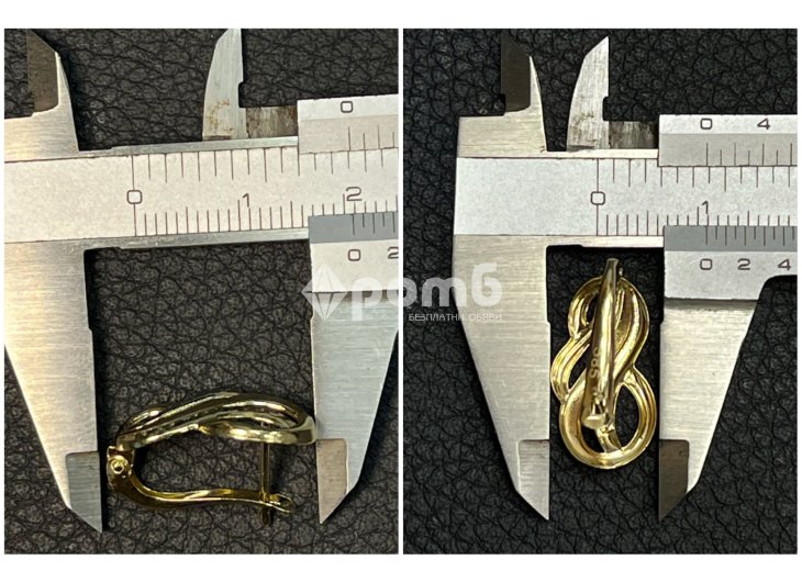 Златни обеци ЧИСТО НОВИ 14 карата 585 zlatni obeci zlaten gold ЦЕНАТА Е КРАЙНА И НЕ ПОДЛЕЖИ НА ОБСЪЖДАНЕ Заложна къща доверие ке 5