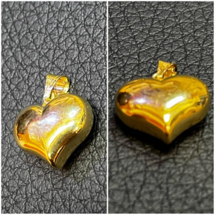 Висулка медальон снимка сърце богородица zlato gold