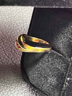 Пръстен златен рубини 14 к 585 zlaten prasten Gold