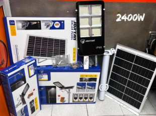 LED Соларна улична лампа JORTAN 2400 W най мощната панел стойка дистанционно